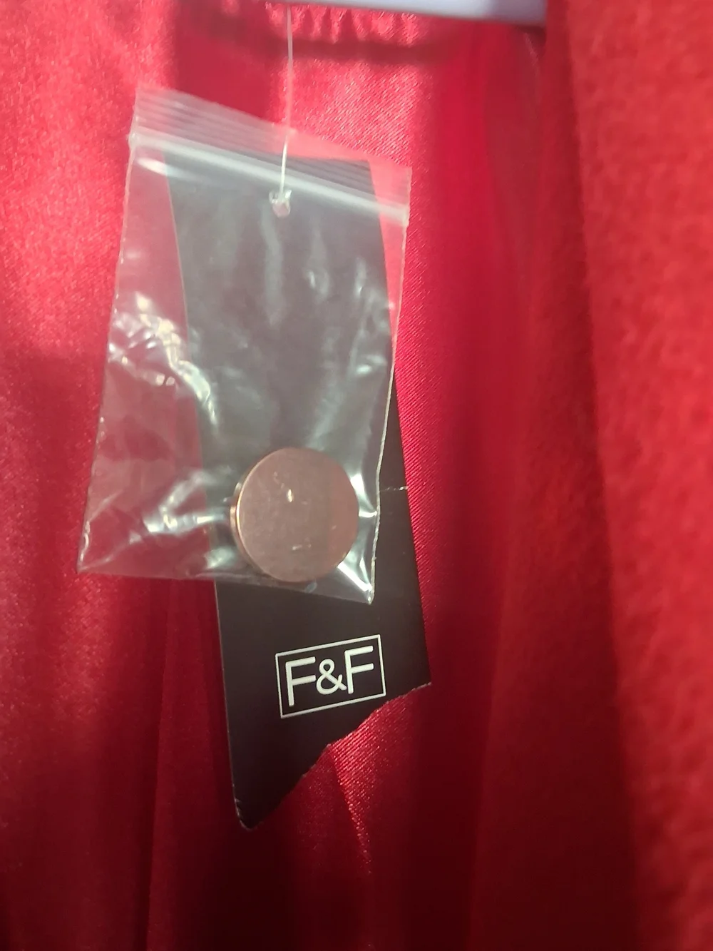 F&F Bright Red Belted Pea Coat